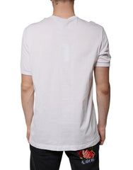 Dolce & Gabbana White Logo V-neck Short Sleeve T-shirt -   -  Dolce & Gabbana.