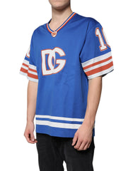 Dolce & Gabbana Blue Logo V-neck Short Sleeve T-shirt -   -  Dolce & Gabbana.