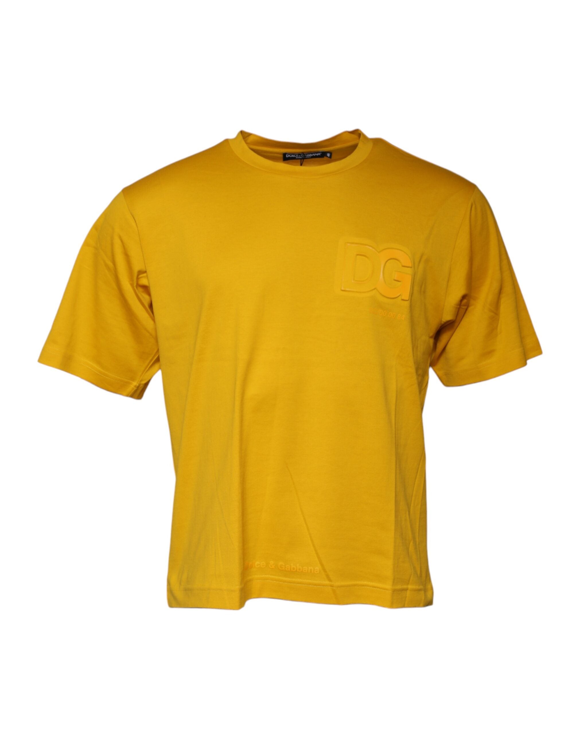 Dolce & Gabbana Dark Yellow Logo Crew Neck Short Sleeves T-shirt -   -  Dolce & Gabbana.