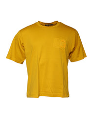 Dolce & Gabbana Dark Yellow Logo Crew Neck Short Sleeves T-shirt -   -  Dolce & Gabbana.