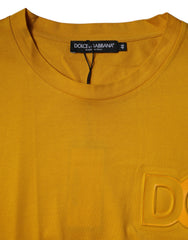 Dolce & Gabbana Dark Yellow Logo Crew Neck Short Sleeves T-shirt -   -  Dolce & Gabbana.