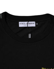 Dolce & Gabbana Black Logo Print Cotton Short Sleeve T-shirt -   -  Dolce & Gabbana.