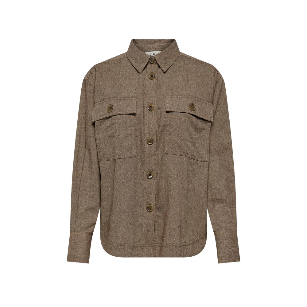 Jacqueline De Yong Beige Recycled Cotton Shirt -   -  Jacqueline De Yong.