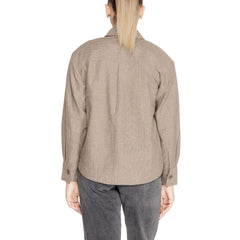 Jacqueline De Yong Beige Recycled Cotton Shirt -   -  Jacqueline De Yong.