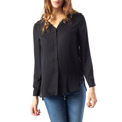 Vila Clothes Black Polyester Shirt -   -  Vila Clothes.
