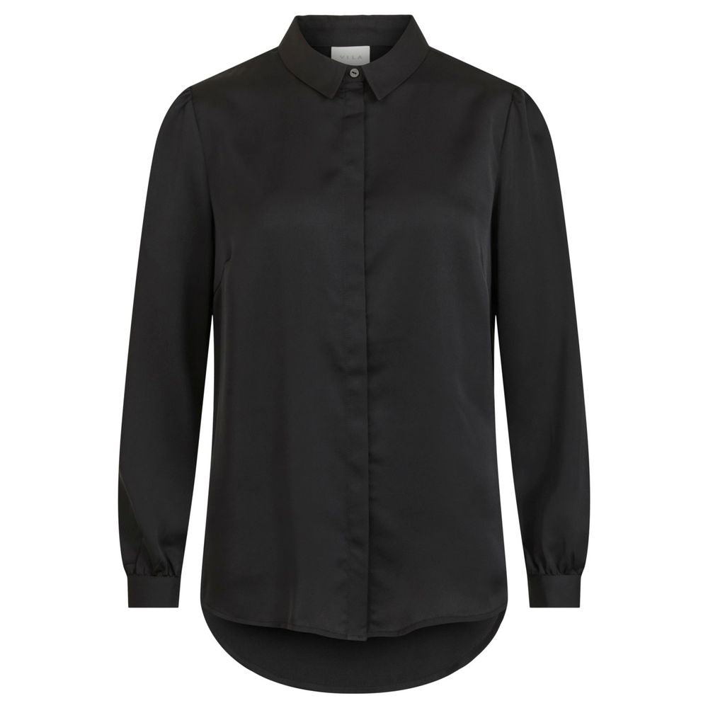 Vila Clothes Black Polyester Shirt -   -  Vila Clothes.