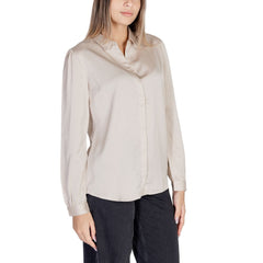 Vila Clothes Gold Polyester Shirt -   -  Vila Clothes.