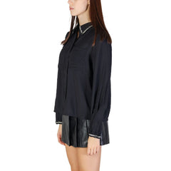 Vila Clothes Black Viscose Shirt -   -  Vila Clothes.
