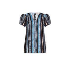 Rinascimento Turquoise Polyester Blouse -   -  Rinascimento.