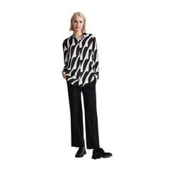 Street One Black And White Viscose Blouse -   -  Street One.