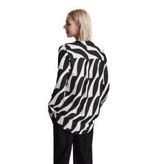 Street One Black And White Viscose Blouse -   -  Street One.