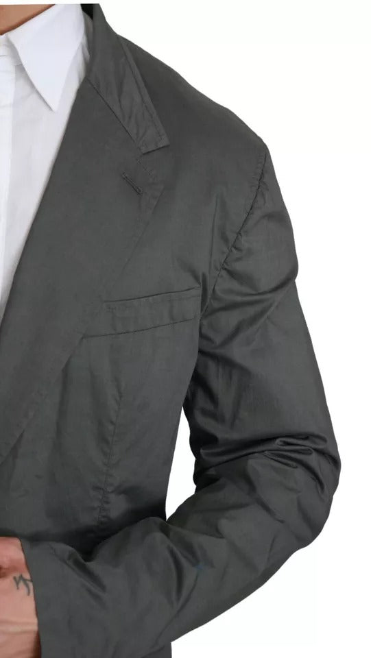 Dolce & Gabbana Gray Cotton Single Breasted Formal Blazer -   -  Dolce & Gabbana. Dolce & Gabbana Gray Cotton Single Breasted Formal Blazer -   -  Dolce & Gabbana.