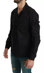 Dolce & Gabbana Blue Cotton Striped Pajama Lounge Shirt -   -  Dolce & Gabbana.