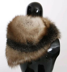 Dolce & Gabbana Brown Fox Tail Fur Shawl Neck Wrap Cover Collar Scarf - - Dolce & Gabbana.