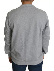 Dolce & Gabbana Gray Crown King Print Cotton Pullover Sweater -   -  Dolce & Gabbana.