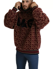 Dolce & Gabbana Red Beige Wool Oversize Hooded Pullover Sweater -   -  Dolce & Gabbana.