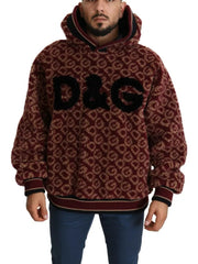 Dolce & Gabbana Red Beige Wool Oversize Hooded Pullover Sweater -   -  Dolce & Gabbana.