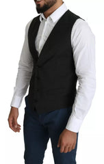 Dolce & Gabbana Black Men Formal STAFF Dress Waistcoat Vest -   -  Dolce & Gabbana.
