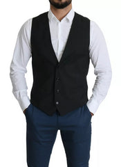 Dolce & Gabbana Black Men Formal STAFF Dress Waistcoat Vest -   -  Dolce & Gabbana.