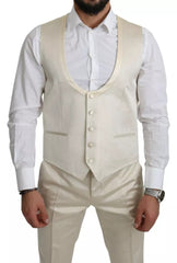 Dolce & Gabbana Beige Wool Crème 3 Piece SICILIA Shawl Suit -   -  Dolce & Gabbana.