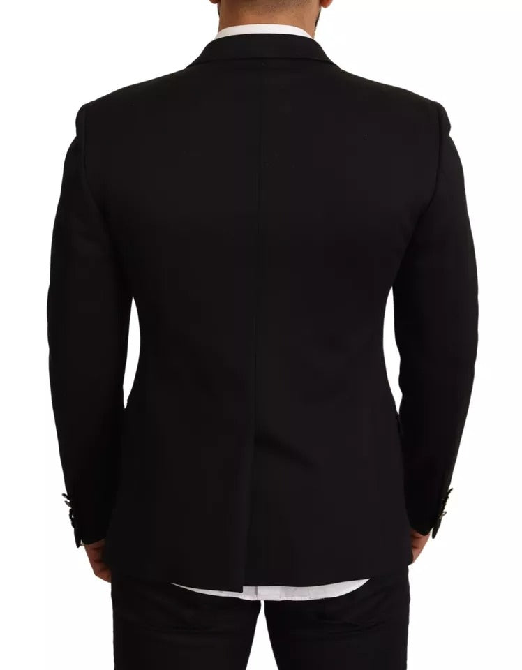 Dolce & Gabbana Black Cotton Slim Fit Coat Blazer Jacket -   -  Dolce & Gabbana. Dolce & Gabbana Black Cotton Slim Fit Coat Blazer Jacket -   -  Dolce & Gabbana.
