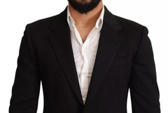 Dolce & Gabbana Black Cotton Slim Fit Coat Blazer Jacket -   -  Dolce & Gabbana.