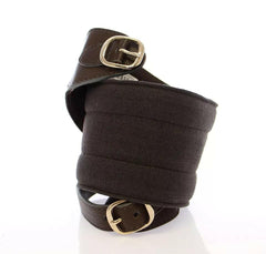 Dolce & Gabbana Brown D&G Leather Linnen Logo Belt -   -  Dolce & Gabbana.