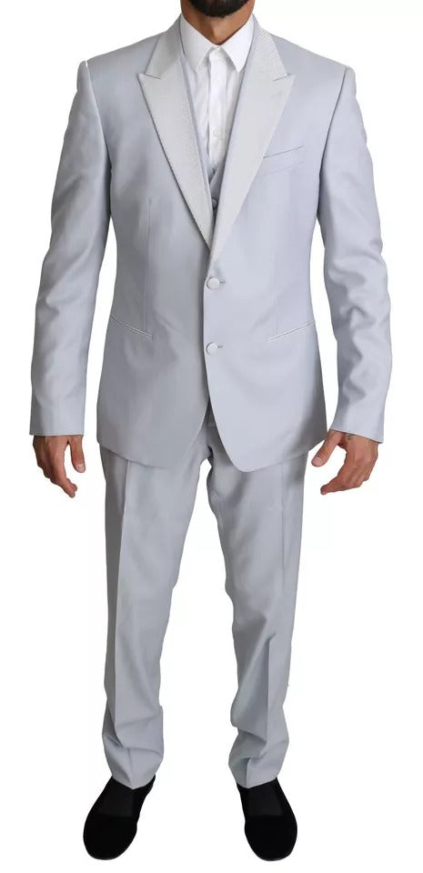 Dolce & Gabbana Light Blue SICILIA Wool 3 Piece Suit -   -  Dolce & Gabbana.