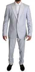 Dolce & Gabbana Light Blue SICILIA Wool 3 Piece Suit -   -  Dolce & Gabbana.
