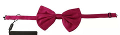 Dolce & Gabbana Pink Silk Adjustable Neck Bow Tie Men -  Neckties, Men -  Dolce & Gabbana.