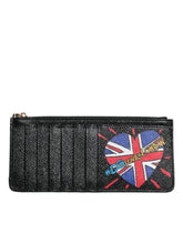 Dolce & Gabbana Black Leather #DGLovesLondon Cardholder Case Wallet -   -  Dolce & Gabbana.