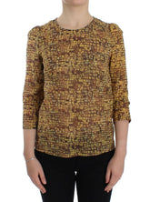Dolce & Gabbana Multicolor Mosaic Print Silk Blouse T-shirt -   -  Dolce & Gabbana.
