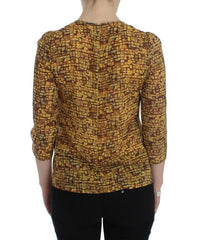 Dolce & Gabbana Multicolor Mosaic Print Silk Blouse T-shirt -   -  Dolce & Gabbana.