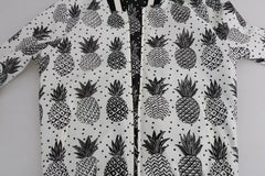 Dolce & Gabbana White Black Pineapple Bomber Coat Jacket -   -  Dolce & Gabbana.