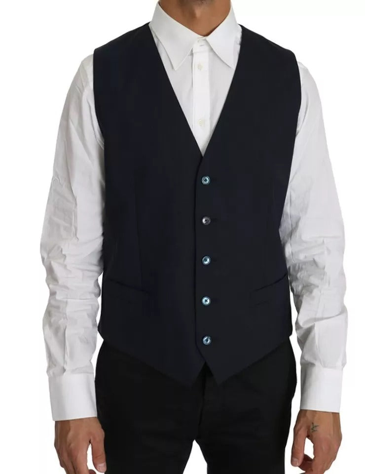 Dolce & Gabbana Blue Wool MARTINI Blazer Vest 2 Piece -   -  Dolce & Gabbana. Dolce & Gabbana Blue Wool MARTINI Blazer Vest 2 Piece -   -  Dolce & Gabbana.