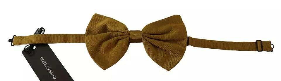 Dolce & Gabbana Yellow Mustard 100% Silk Butterfly Bow Tie Men -  Neckties, Men -  Dolce & Gabbana.