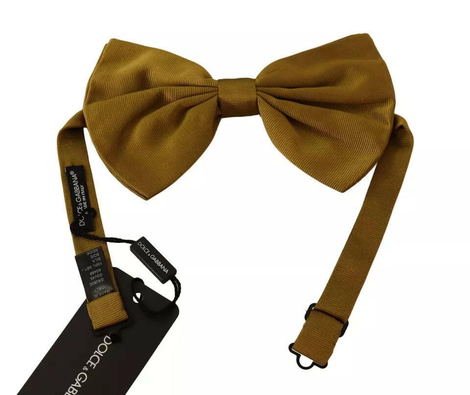 Dolce & Gabbana Yellow Mustard 100% Silk Butterfly Bow Tie Men -  Neckties, Men -  Dolce & Gabbana. Dolce & Gabbana Yellow Mustard 100% Silk Butterfly Bow Tie Men -  Neckties, Men -  Dolce & Gabbana.