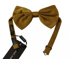 Dolce & Gabbana Yellow Mustard 100% Silk Butterfly Bow Tie Men -  Neckties, Men -  Dolce & Gabbana.