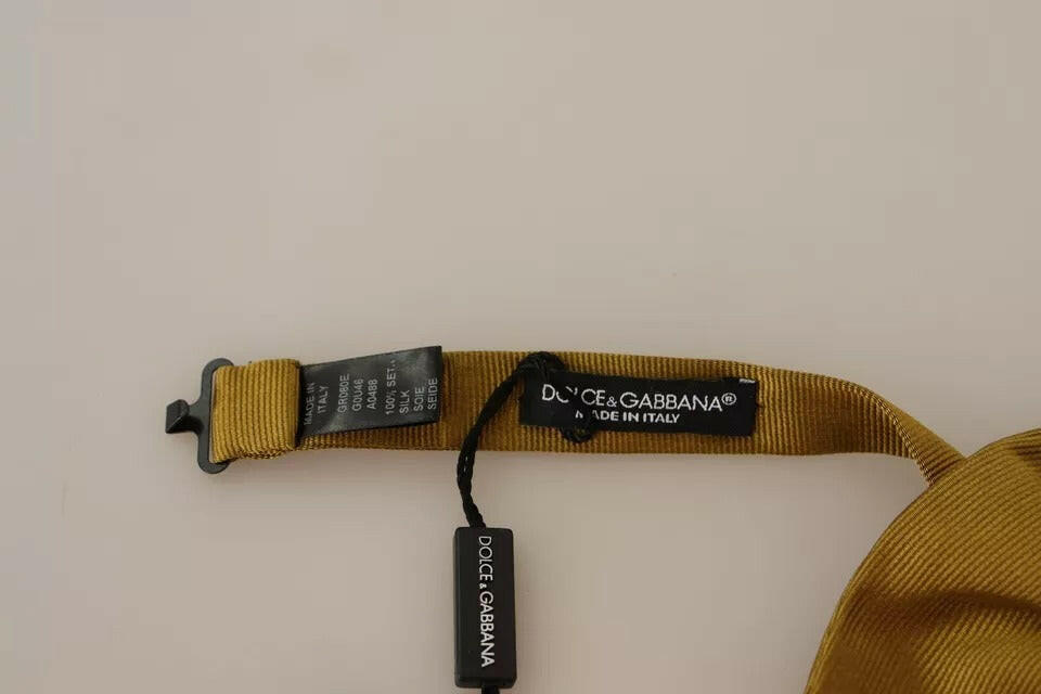 Dolce & Gabbana Yellow Mustard 100% Silk Butterfly Bow Tie Men -  Neckties, Men -  Dolce & Gabbana. Dolce & Gabbana Yellow Mustard 100% Silk Butterfly Bow Tie Men -  Neckties, Men -  Dolce & Gabbana.