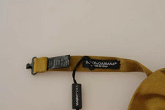 Dolce & Gabbana Yellow Mustard 100% Silk Butterfly Bow Tie Men -  Neckties, Men -  Dolce & Gabbana.
