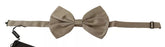 Dolce & Gabbana Silver Gray 100% Silk Adjustable Neck Bow Tie -   -  Dolce & Gabbana.