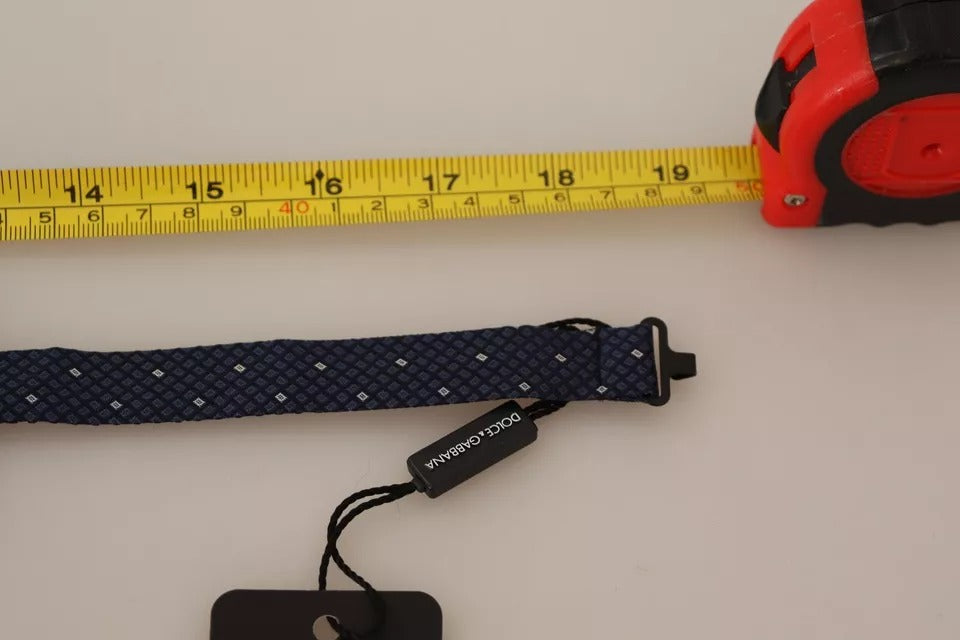 Dolce & Gabbana Blue Patterned Silk Adjustable Neck Bow Tie Men -   -  Dolce & Gabbana. Dolce & Gabbana Blue Patterned Silk Adjustable Neck Bow Tie Men -   -  Dolce & Gabbana.