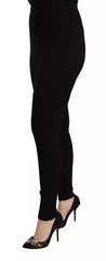 Dolce & Gabbana Black High Waist Stretch Pants Tights -   -  Dolce & Gabbana.