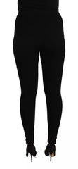 Dolce & Gabbana Black High Waist Stretch Pants Tights -   -  Dolce & Gabbana.