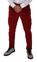 Dolce & Gabbana Red Corduroy Cotton Cargo Skinny Pants -   -  Dolce & Gabbana.