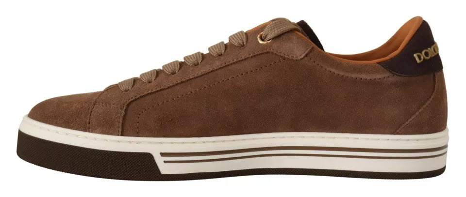 Dolce & Gabbana Brown Suede Logo Low Top Sneakers Men Shoes -   -  Dolce & Gabbana. Dolce & Gabbana Brown Suede Logo Low Top Sneakers Men Shoes -   -  Dolce & Gabbana.