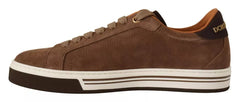 Dolce & Gabbana Brown Suede Logo Low Top Sneakers Men Shoes -   -  Dolce & Gabbana.