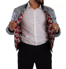 Dolce & Gabbana Light Blue Bomber Coat Men Jacket -   -  Dolce & Gabbana.