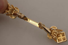 Dolce & Gabbana Gold Plated 925 Sterling Silver Crystal Collar Stop Brooch -   -  Dolce & Gabbana.