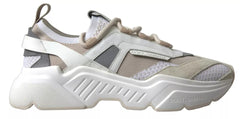 Dolce & Gabbana White Beige Leather Sport DAYMASTER Shoes Sneakers -   -  Dolce & Gabbana.